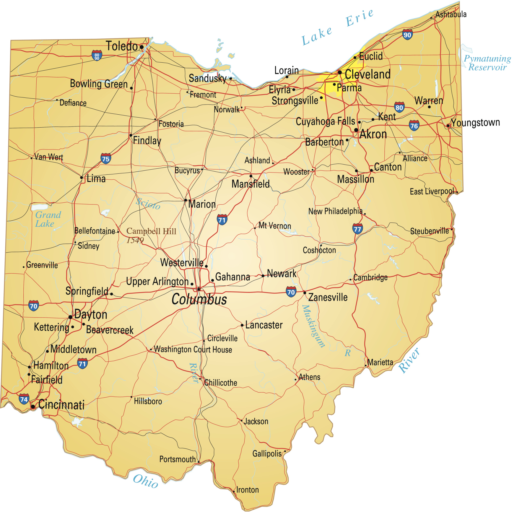 Ohio Road Map 